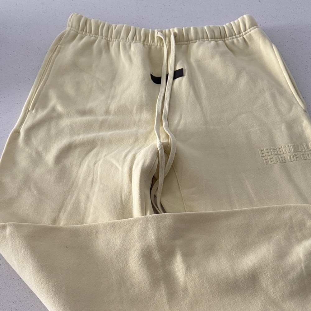 Essentials Cream Joggers for Men